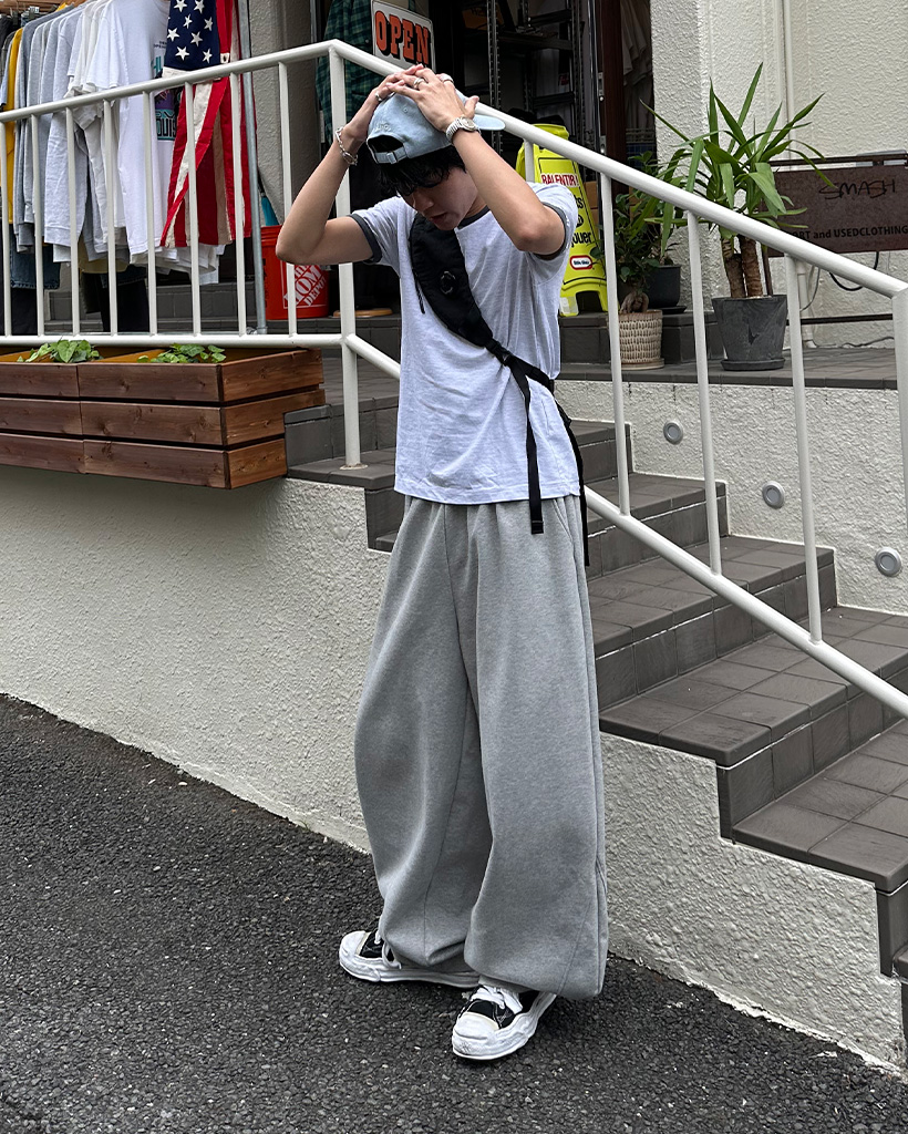 Z130【美品】HARE ボンテージパンツ 2way 黒 薄手 ユニセックス Z130