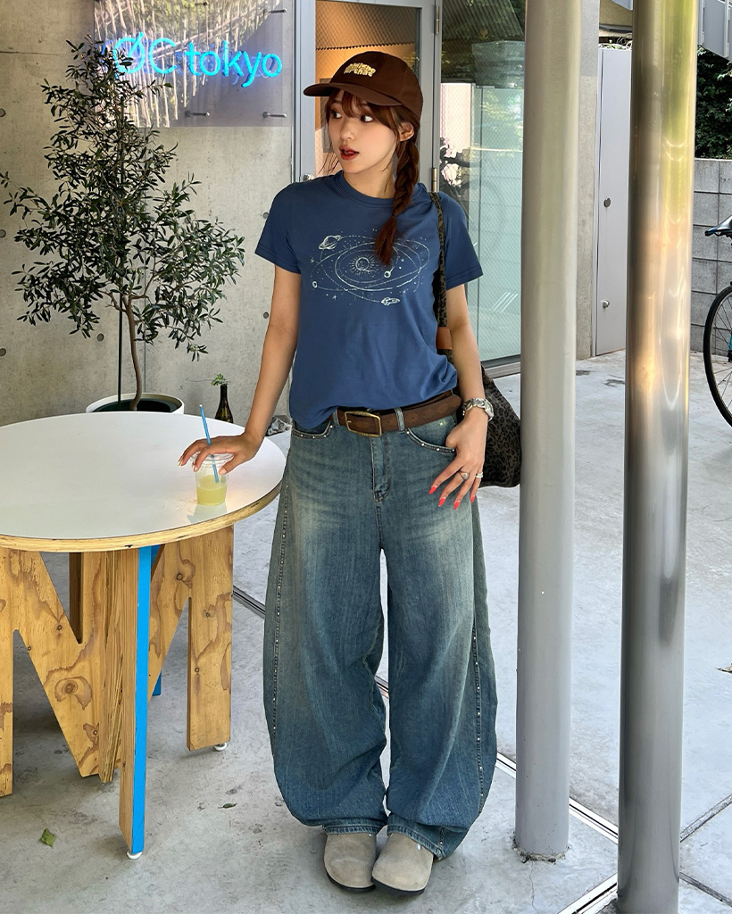 スタッズラインデニムパンツ | ファッション通販サイト NUGU