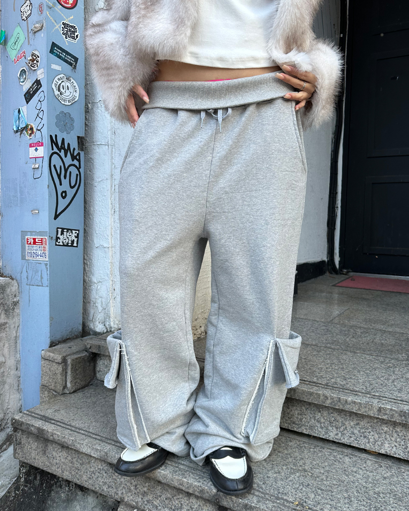 カーフカーゴポケットスウェットパンツ