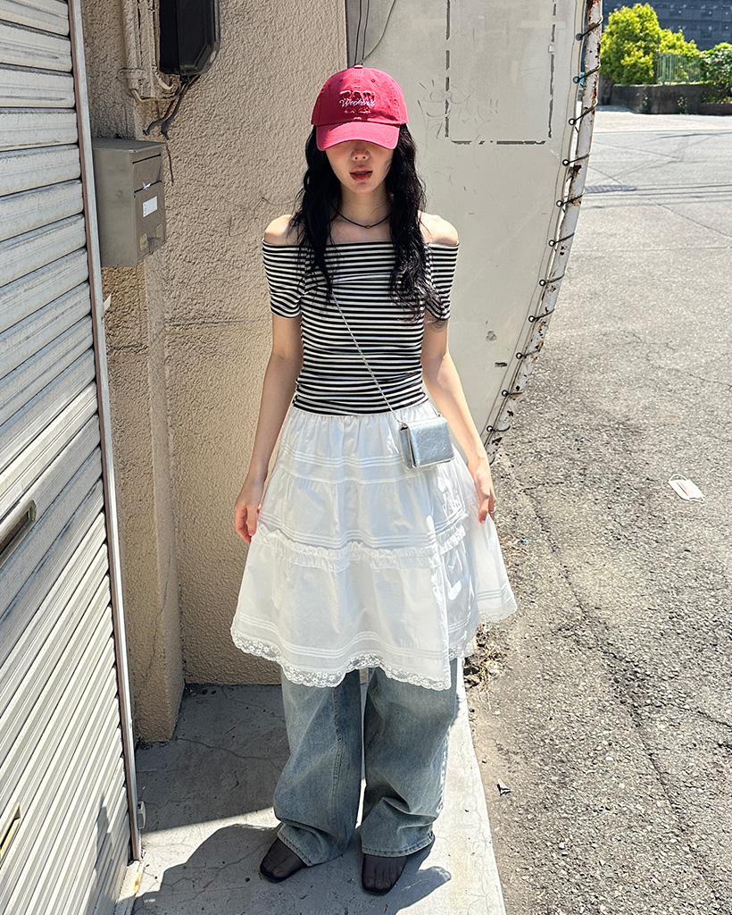チェックティアードロングスカート | ファッション通販サイト NUGU