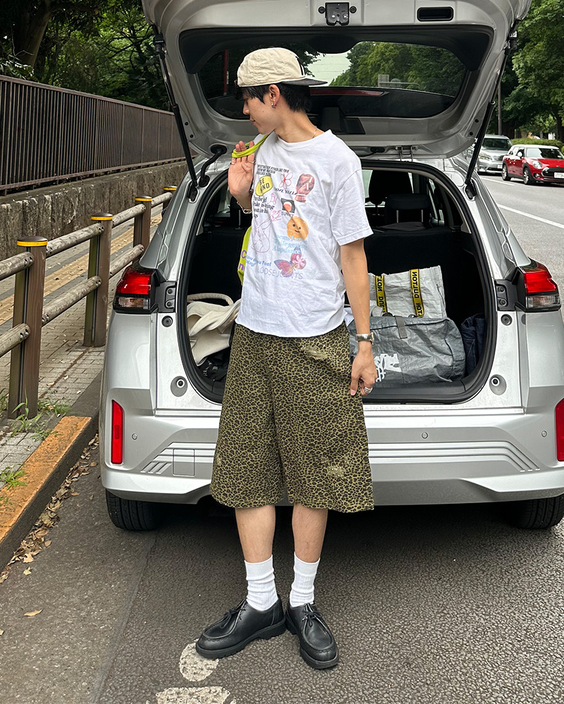 ★Binary01★ レオパード バミューダパンツ レオパードバミューダパンツ | the BG