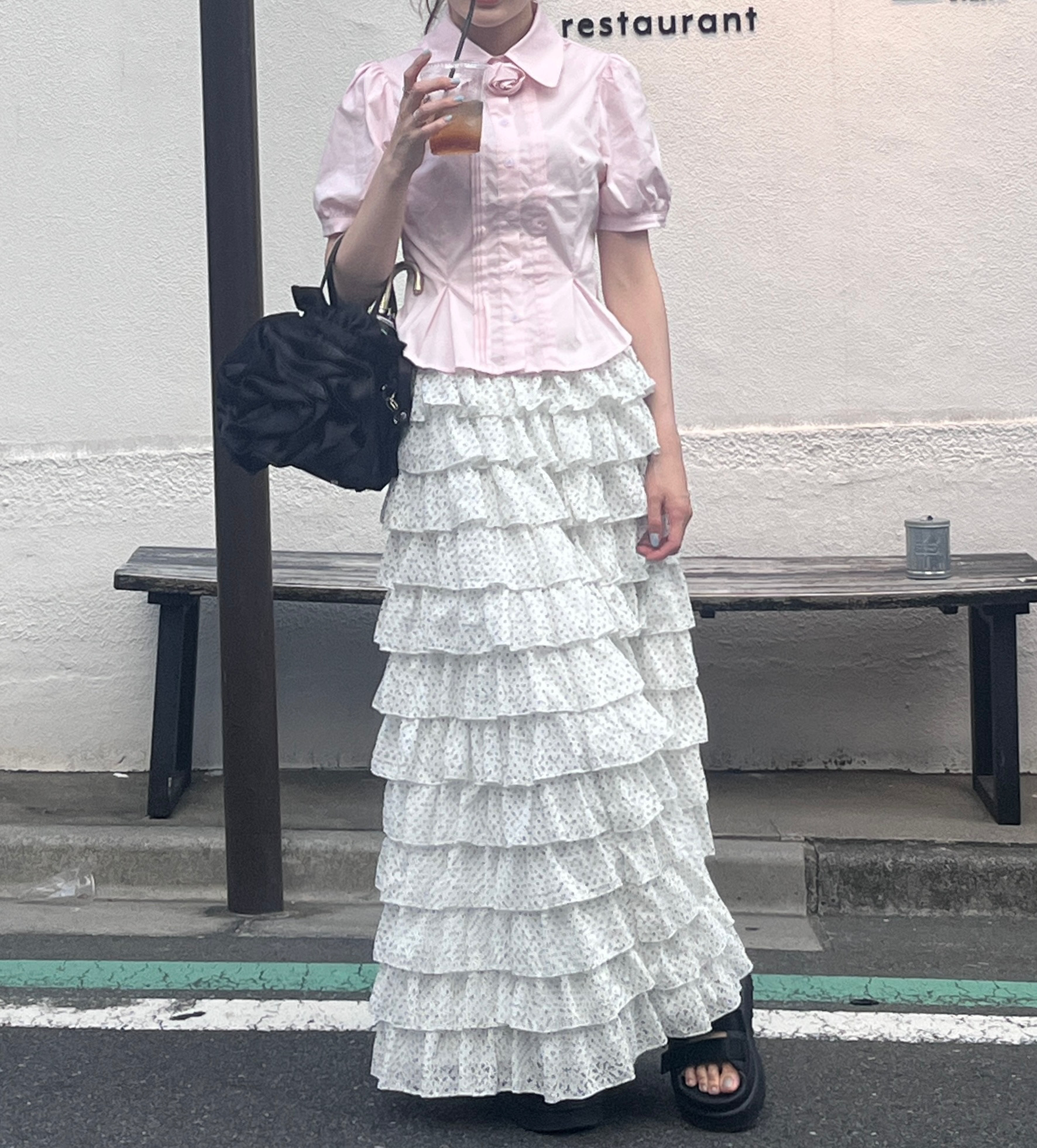 girly lace frill long skirt | ファッション通販サイト NUGU