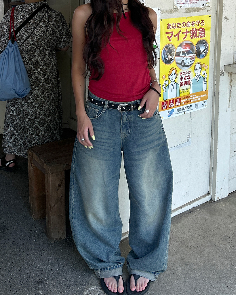 【関税込み】Filippa K ベージュ バギージーンズ Baggy Jeans - Beige/Overdyed | Filippa K