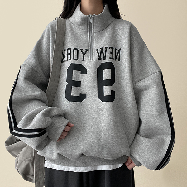 ハーフジップ裏起毛スウェット | ファッション通販サイト NUGU