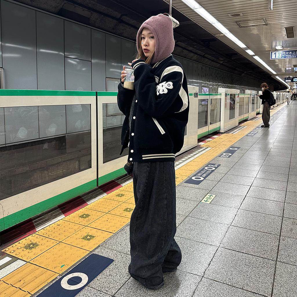 ストライプワイドコットンパンツ | ファッション通販サイト NUGU