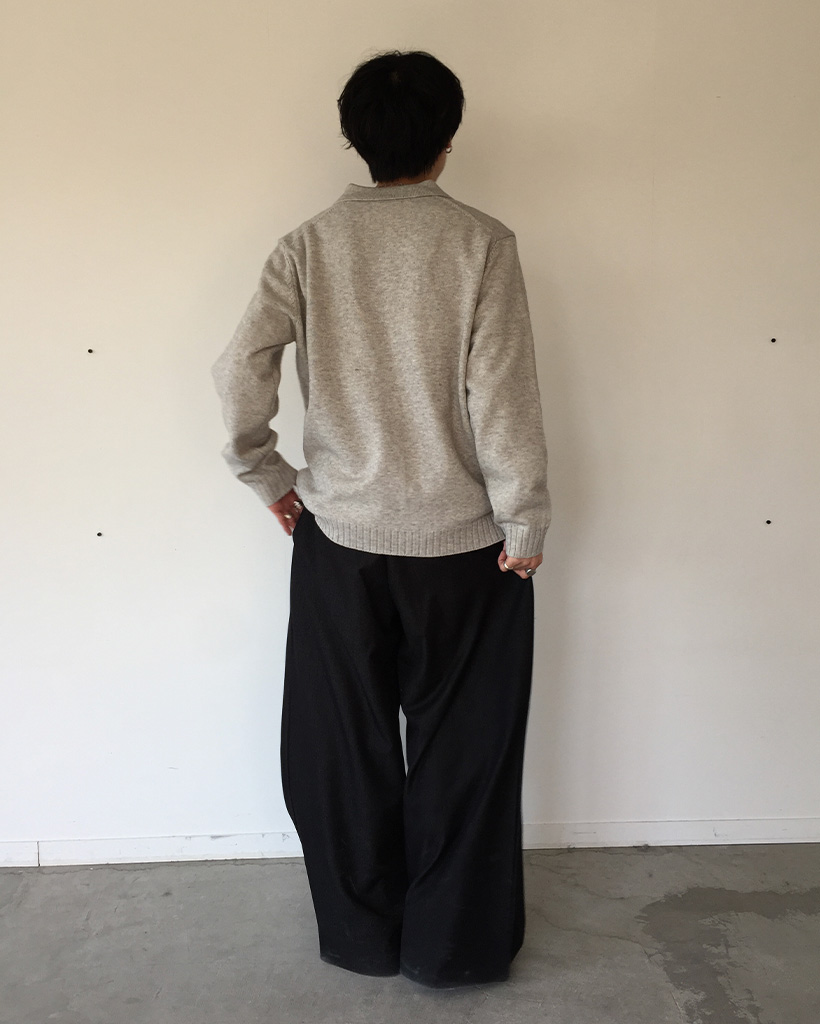 ユニセックス)タック入りデニムワイドスラックス | ファッション