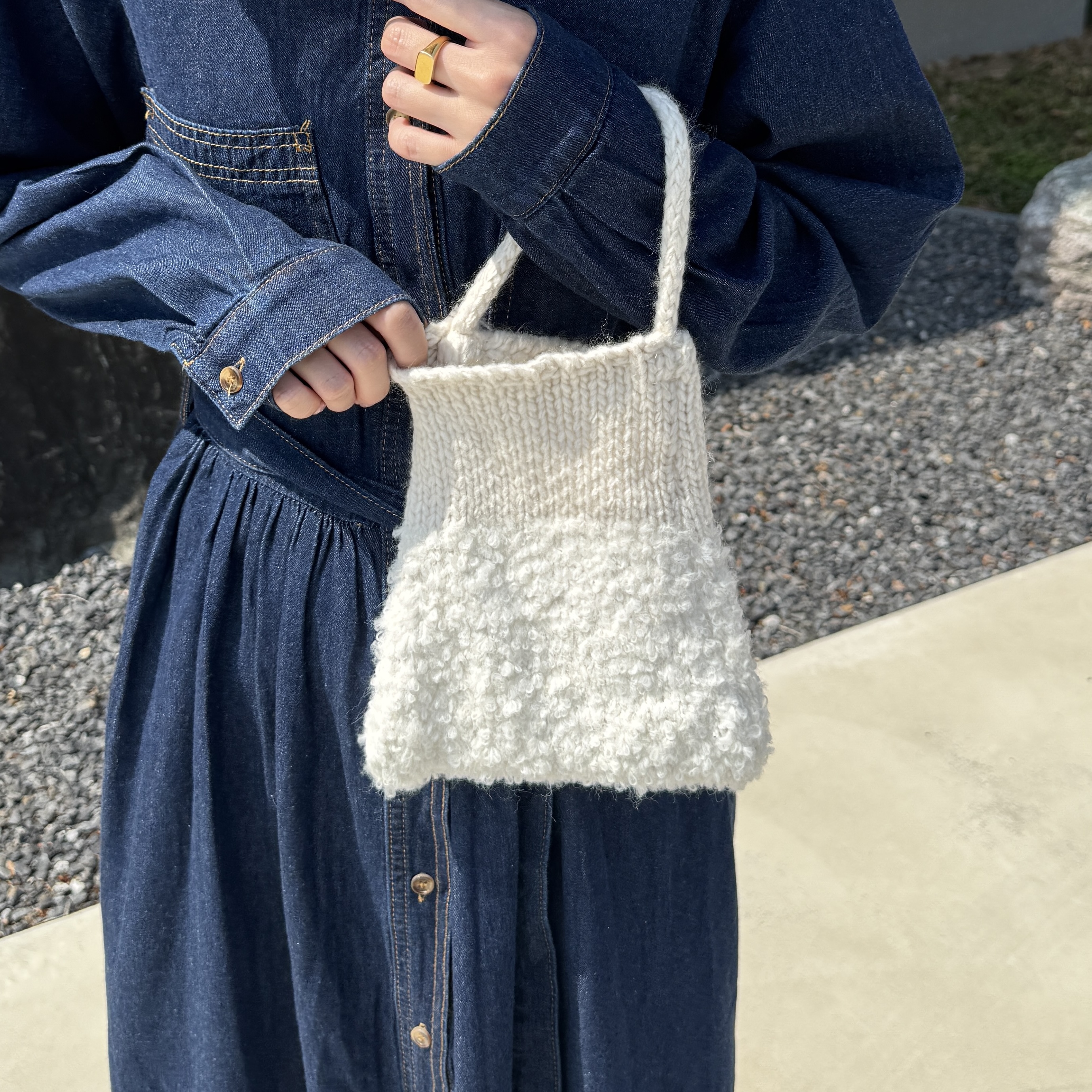 ニットミニバッグ