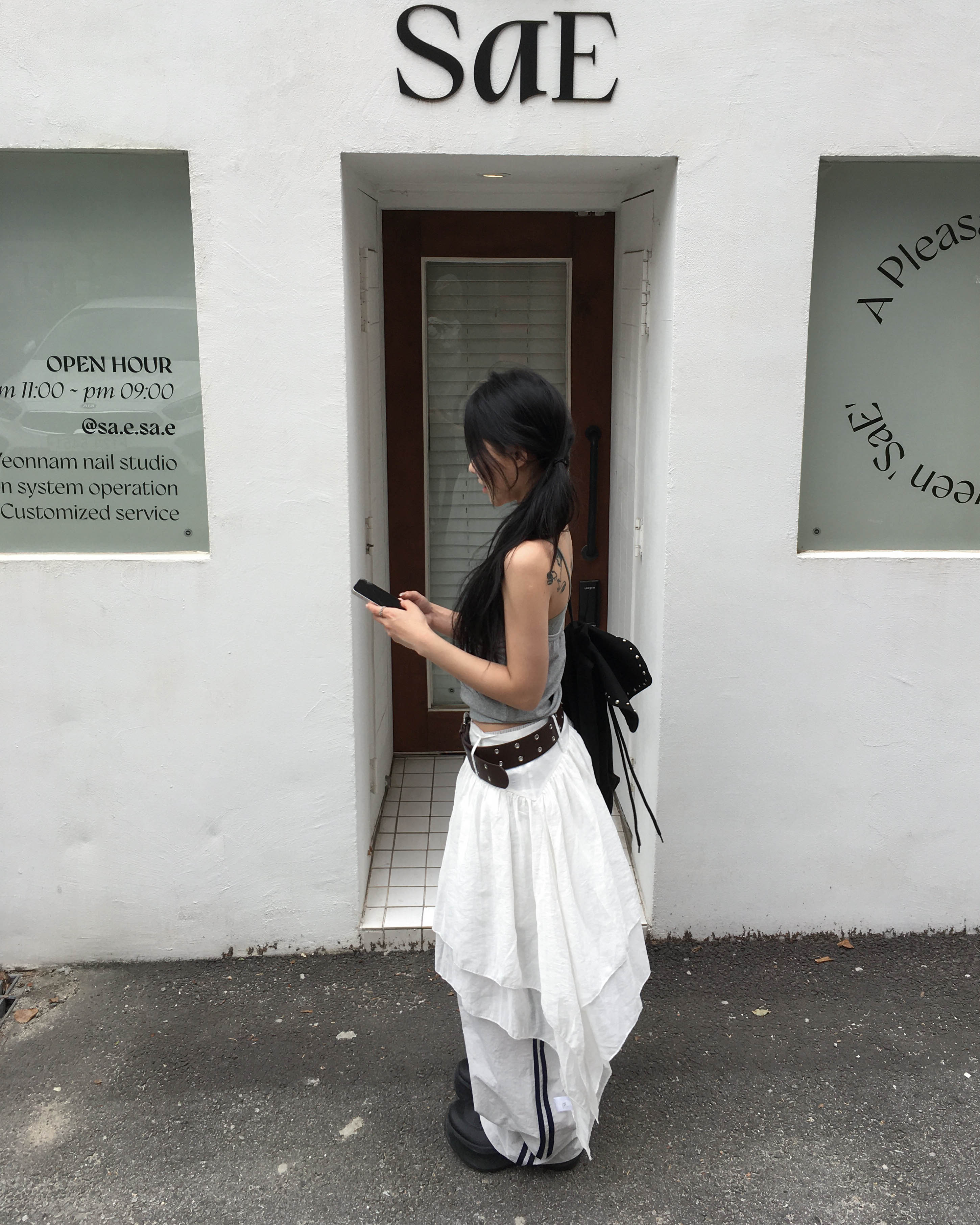 overdue flair skirt belt スカート overdue flair skirt belt スカート ZW COLLECTION FLARED BELT