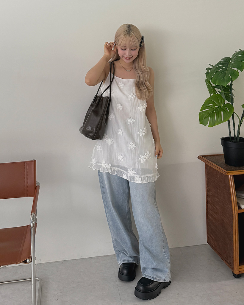 小物 nyomu J. NNA • Large • Maxi • Dress • Multi-colors • Block Smocked