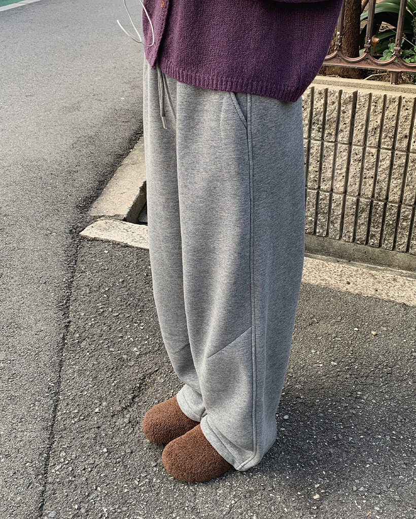 ウエストゴムワイドスウェットパンツ