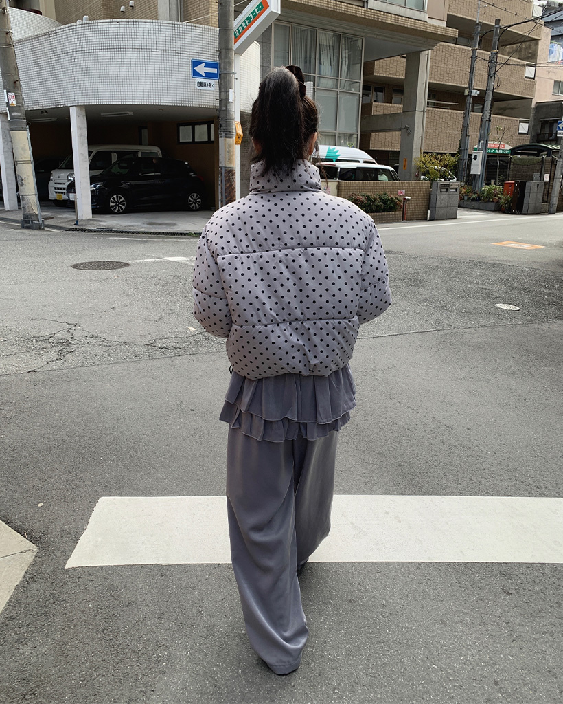 フリルティアードワイドパンツ