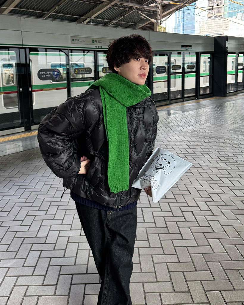 ウールカラーマフラー