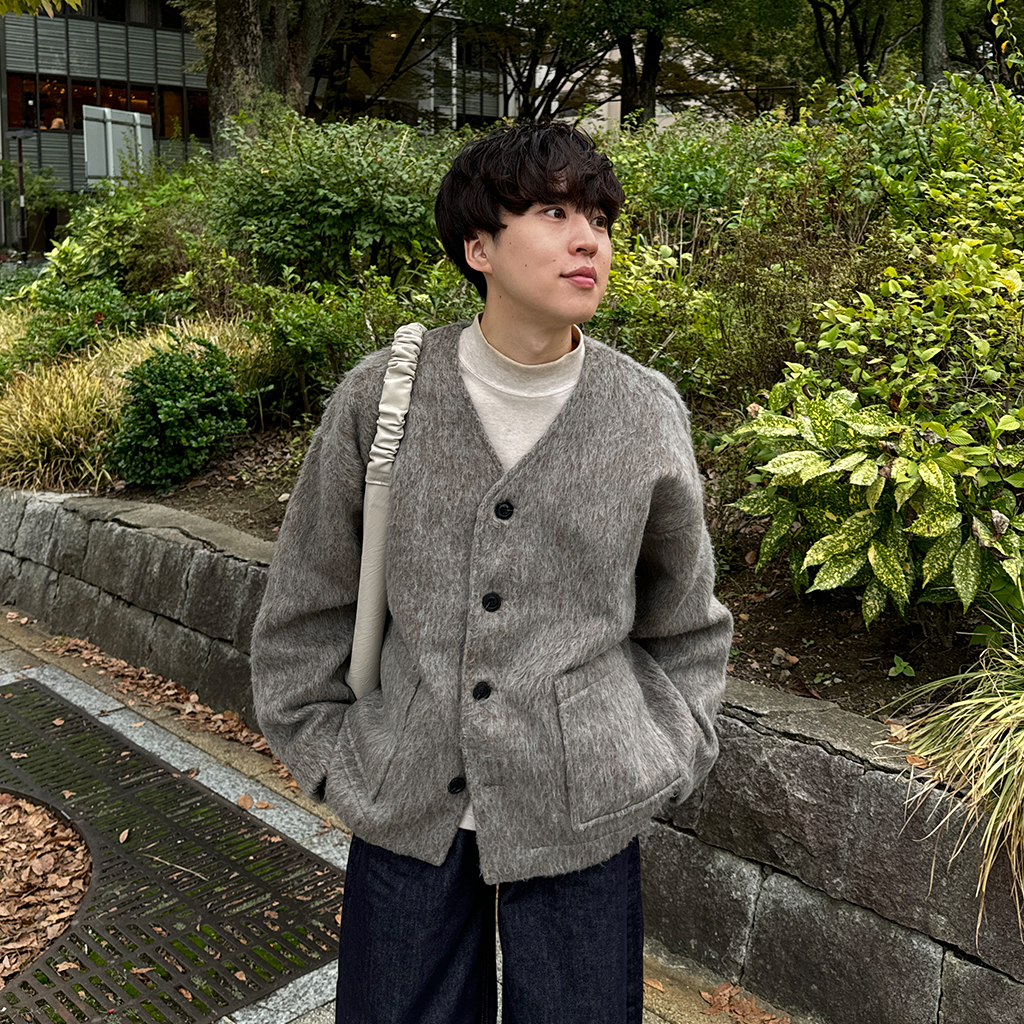 美品 MARC LE BIHAN ウールジャケットサイズ0 W.B JACKET LOOSE FIT - 2/60 WOOL FLANNEL - | marka(マーカ