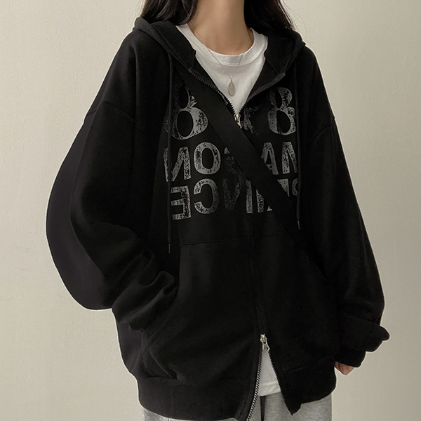 4color]2WAYオーバーサイズクロップドパーカー | ファッション