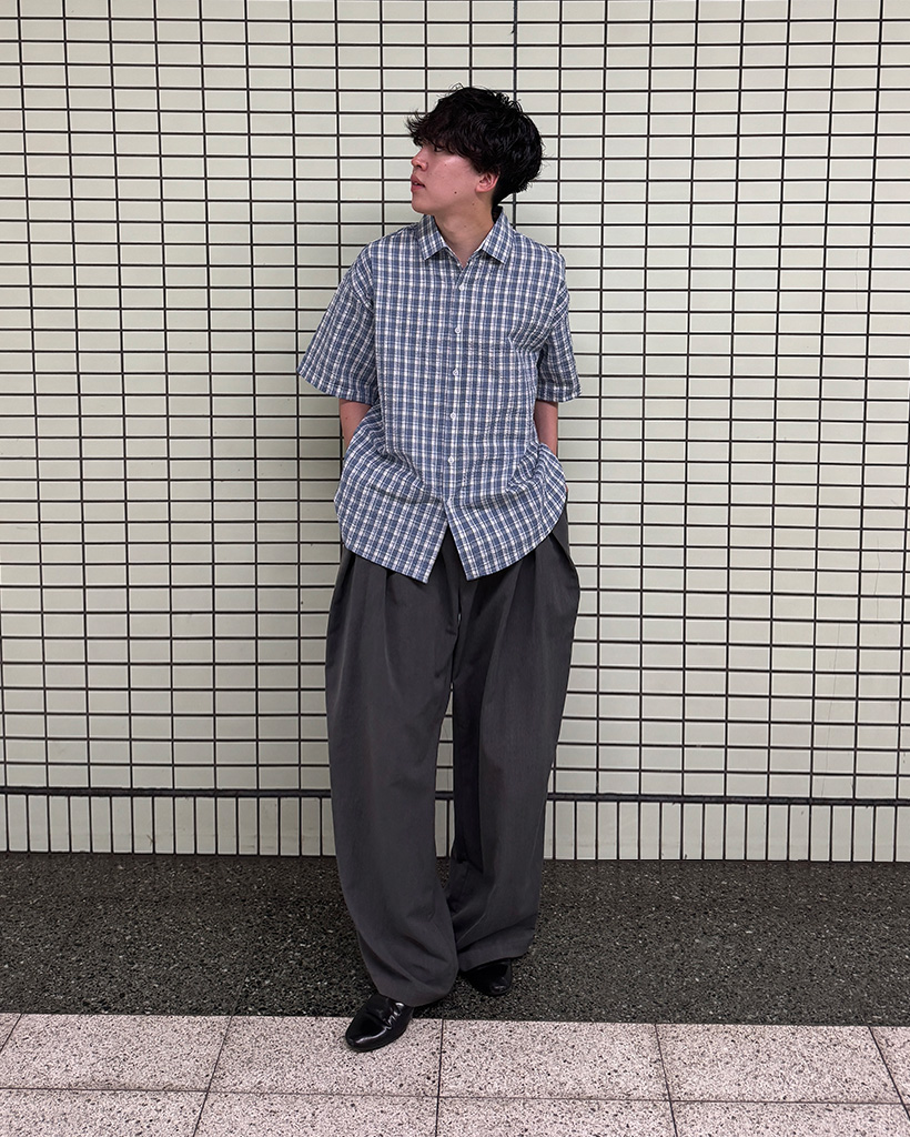 ユニセックス）半袖チェックシャツ | ファッション通販サイト NUGU