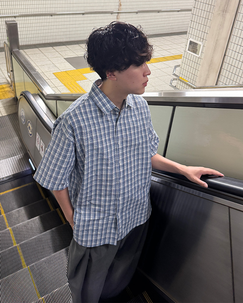 ユニセックス）半袖チェックシャツ | ファッション通販サイト NUGU