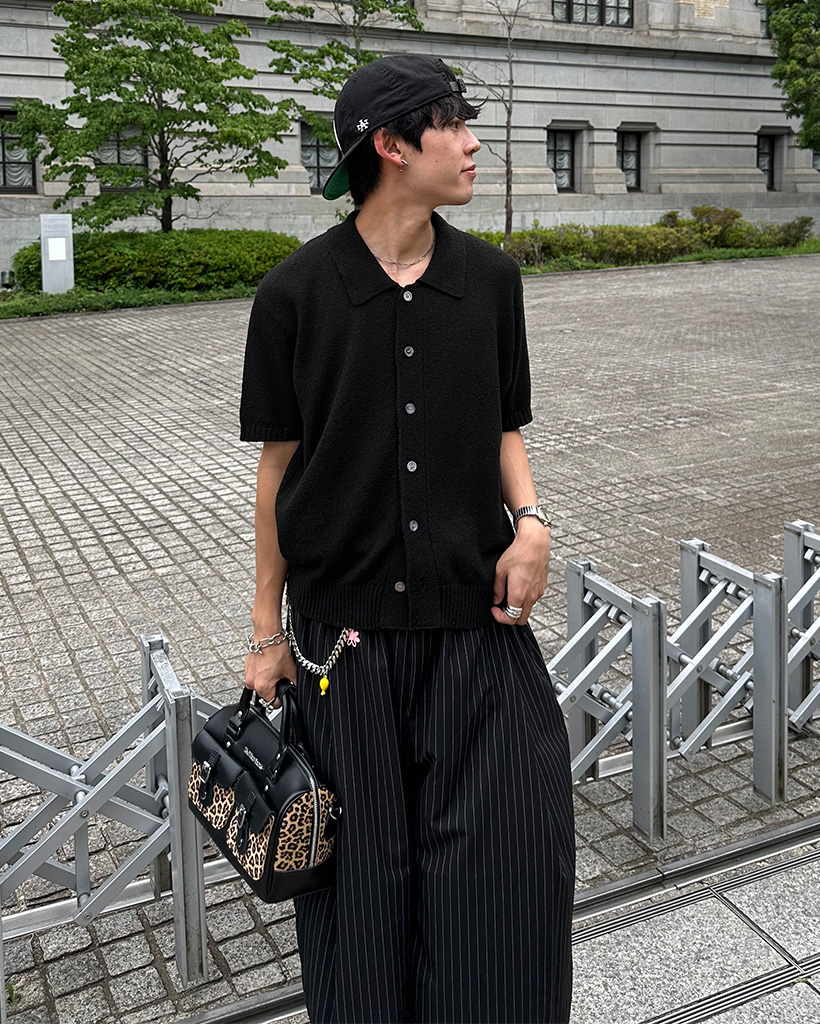 ボカシ半袖カラカーディガン | ファッション通販サイト NUGU
