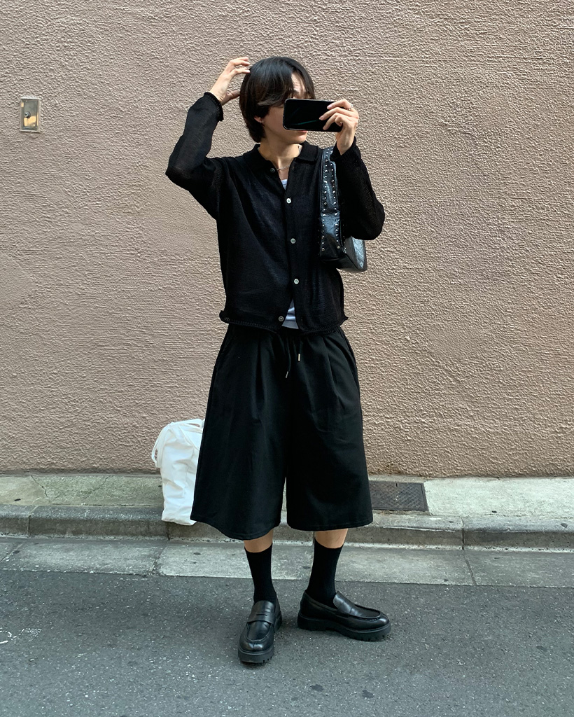 LOUIS VUITTON ハーフパンツ ブラック 34 タック入り オフィス