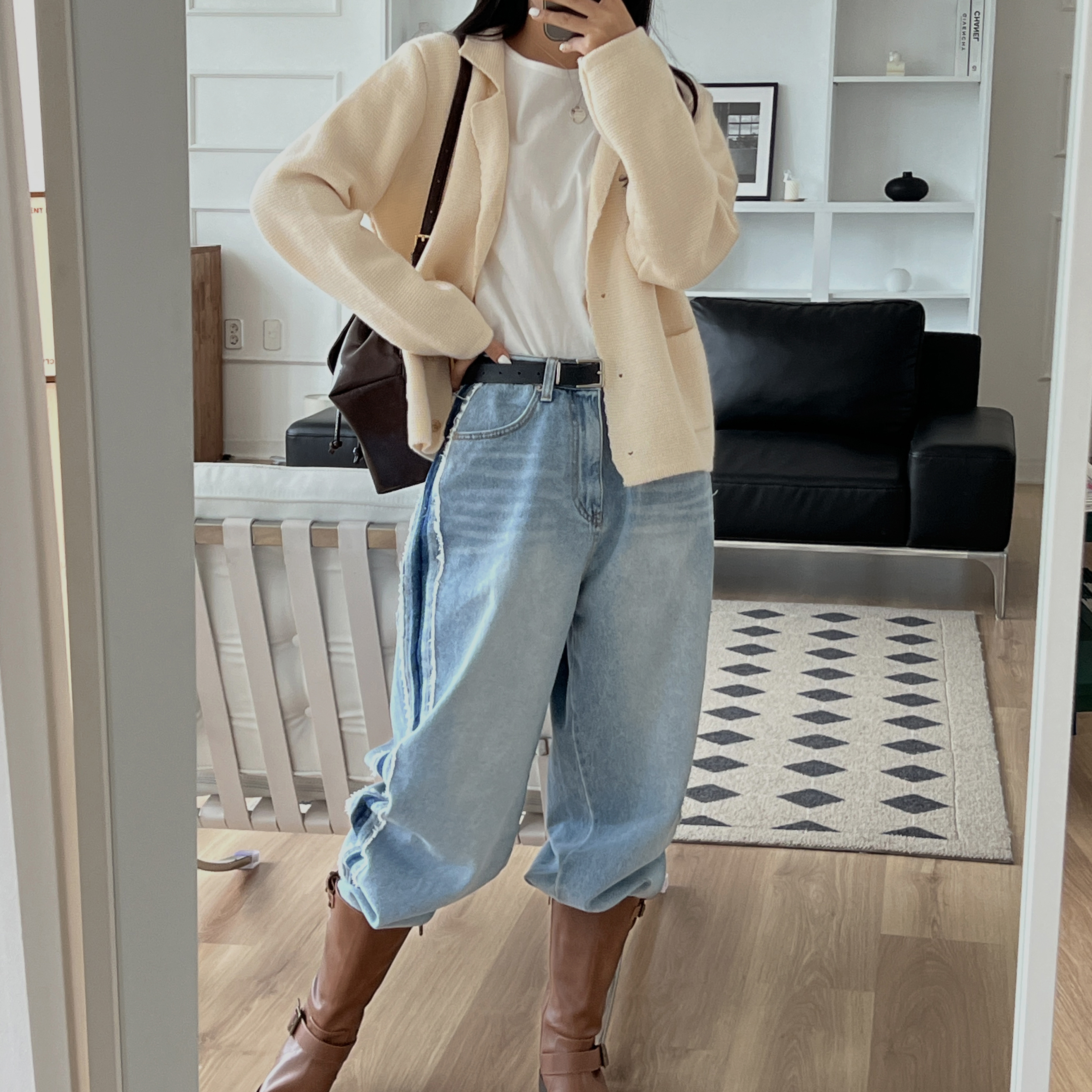 2color) カラーオーバーサイズカーディガン | ファッション通販