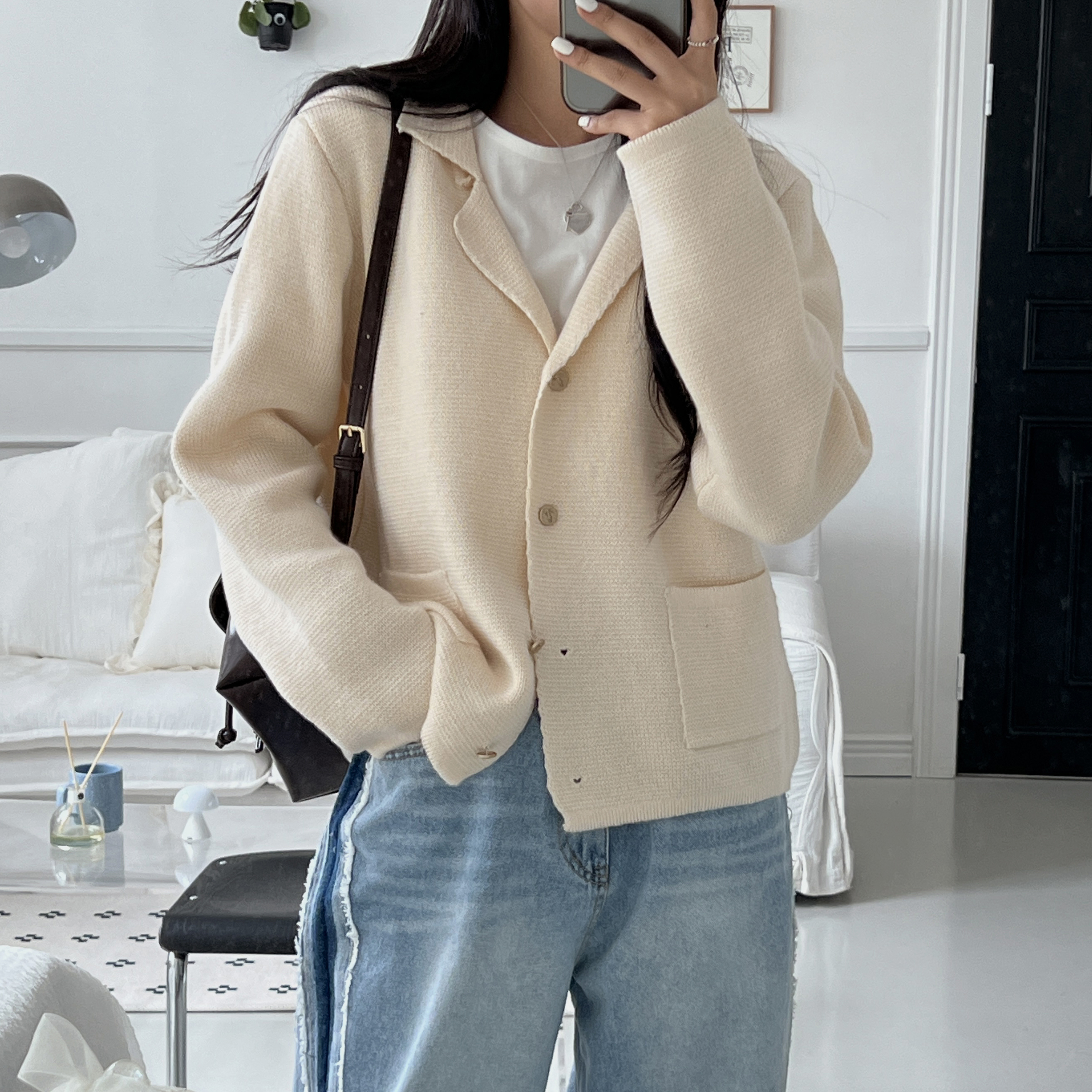 2color) カラーオーバーサイズカーディガン | ファッション通販