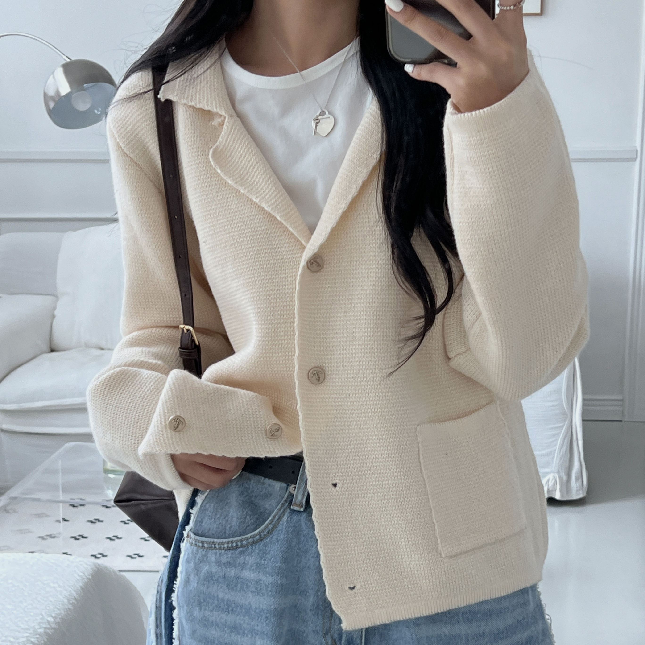 デニム&サプライ コットンカーディガン デニム&サプライ コットンカーディガン Daily Knit Denim