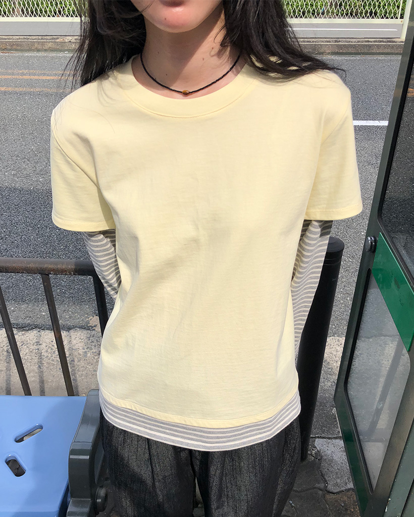 トップス OHESHIO layered stripe t-shirts トップス OHESHIO layered stripe t-shirts MUSINSA公式