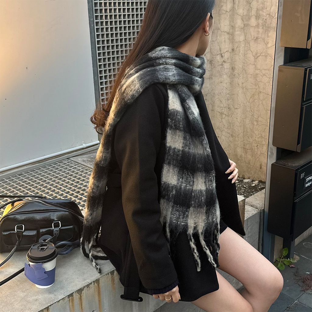 ☆nicoまん☆美品☆ウール混 ハーフコート M ☆ nicholson&nicholson｜MY SHAWL ショールカラー ウールメルトン