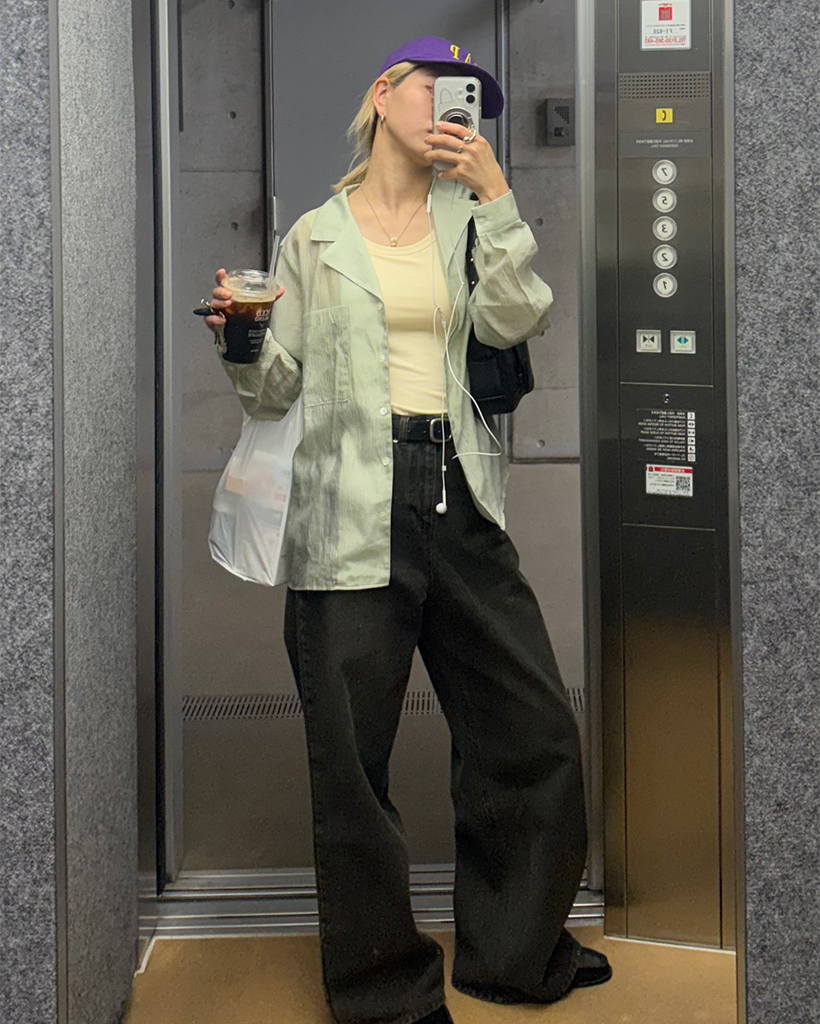 トップス Tamango TTT MSW】 Lame zip up cardigan ¥26,400(tax incl.) . 着用