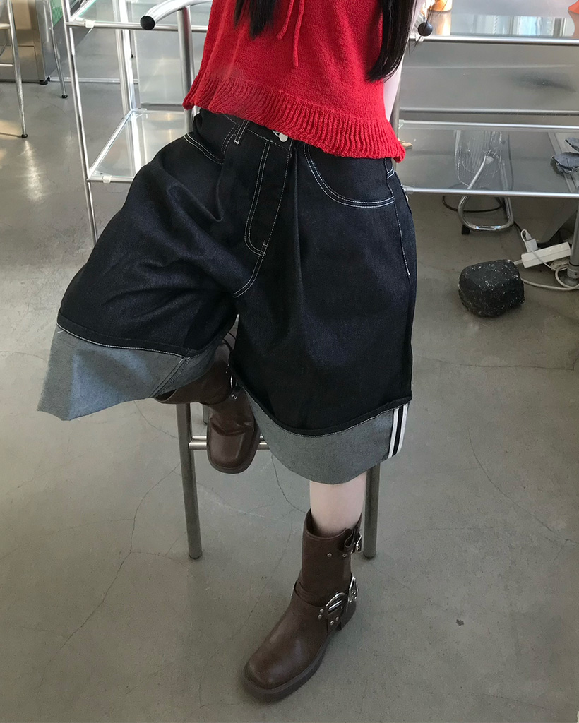 生デニムバミューダパンツ | ファッション通販サイト NUGU
