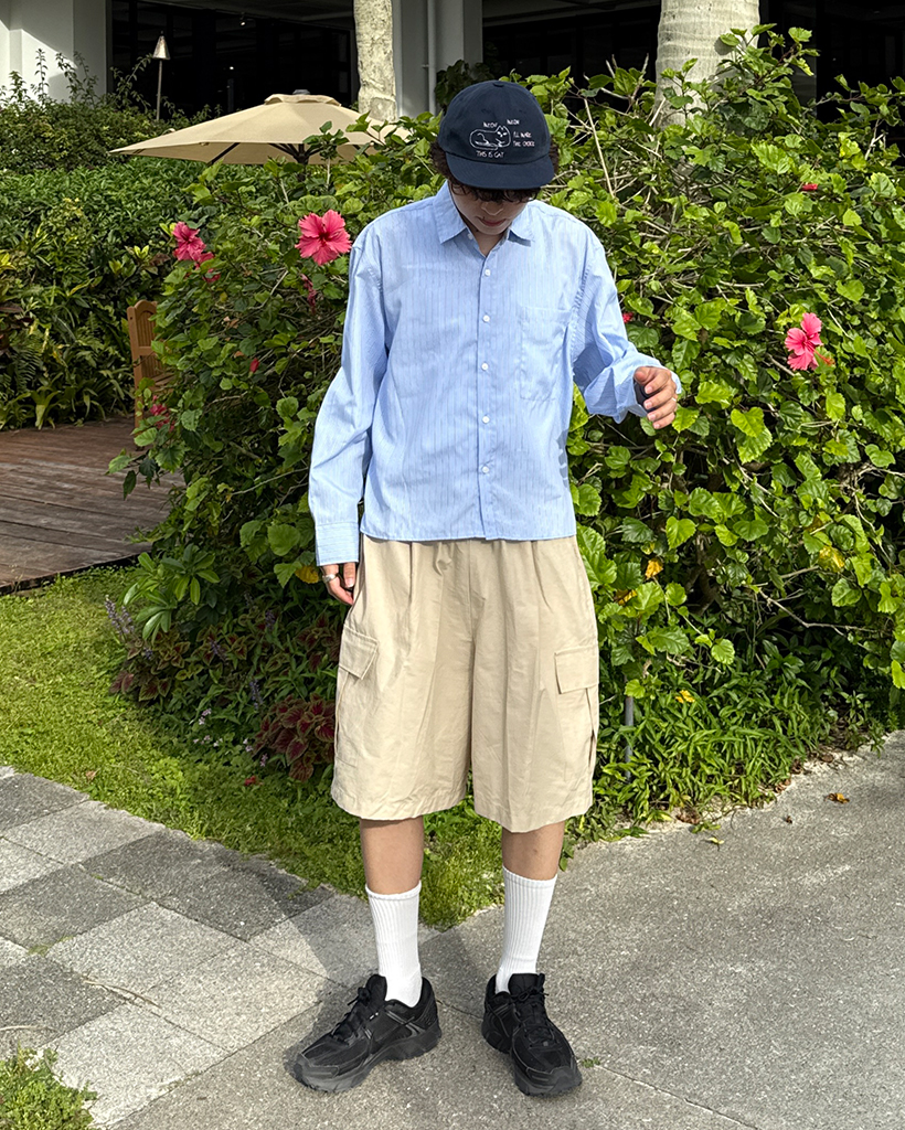 ココWEST ユニセックス）ウエストゴムカーゴハーフパンツ | ファッション