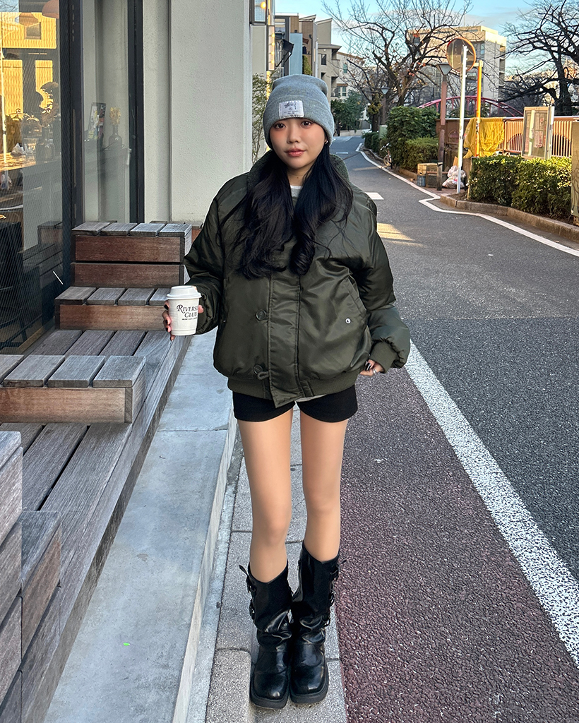 ウエストゴムリブショートパンツ