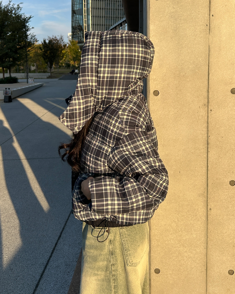 diagram　チェックショートダウンジャケット チェックショートダウンジャケット | ファッション通販サイト NUGU