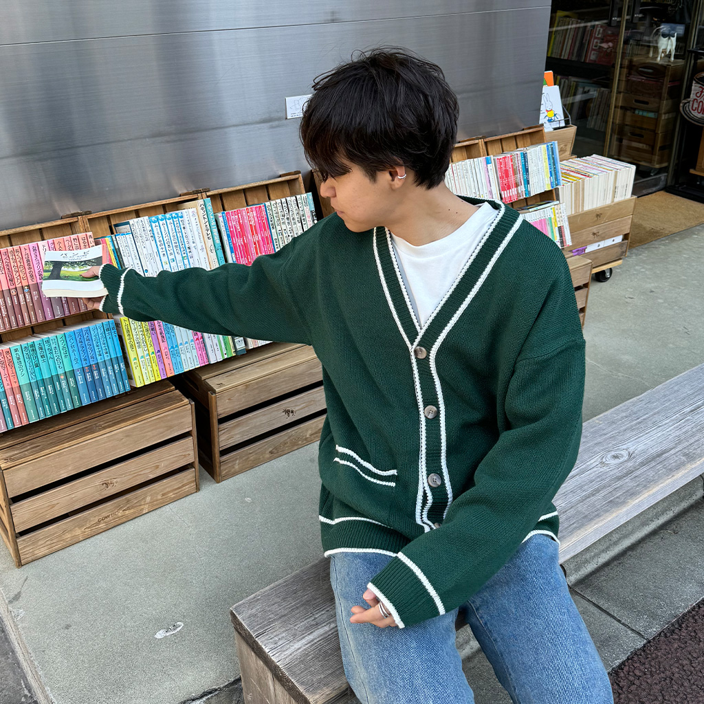 ラインVネックカーディガン | ファッション通販サイト NUGU