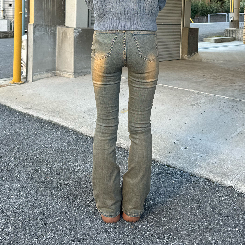 ヴィンテージウォッシュブーツカットデニムパンツ