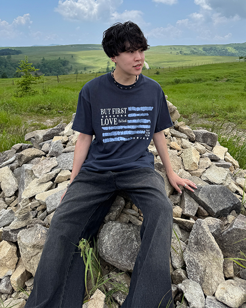 ユニセックス）英語プリント半袖Tシャツ | ファッション通販