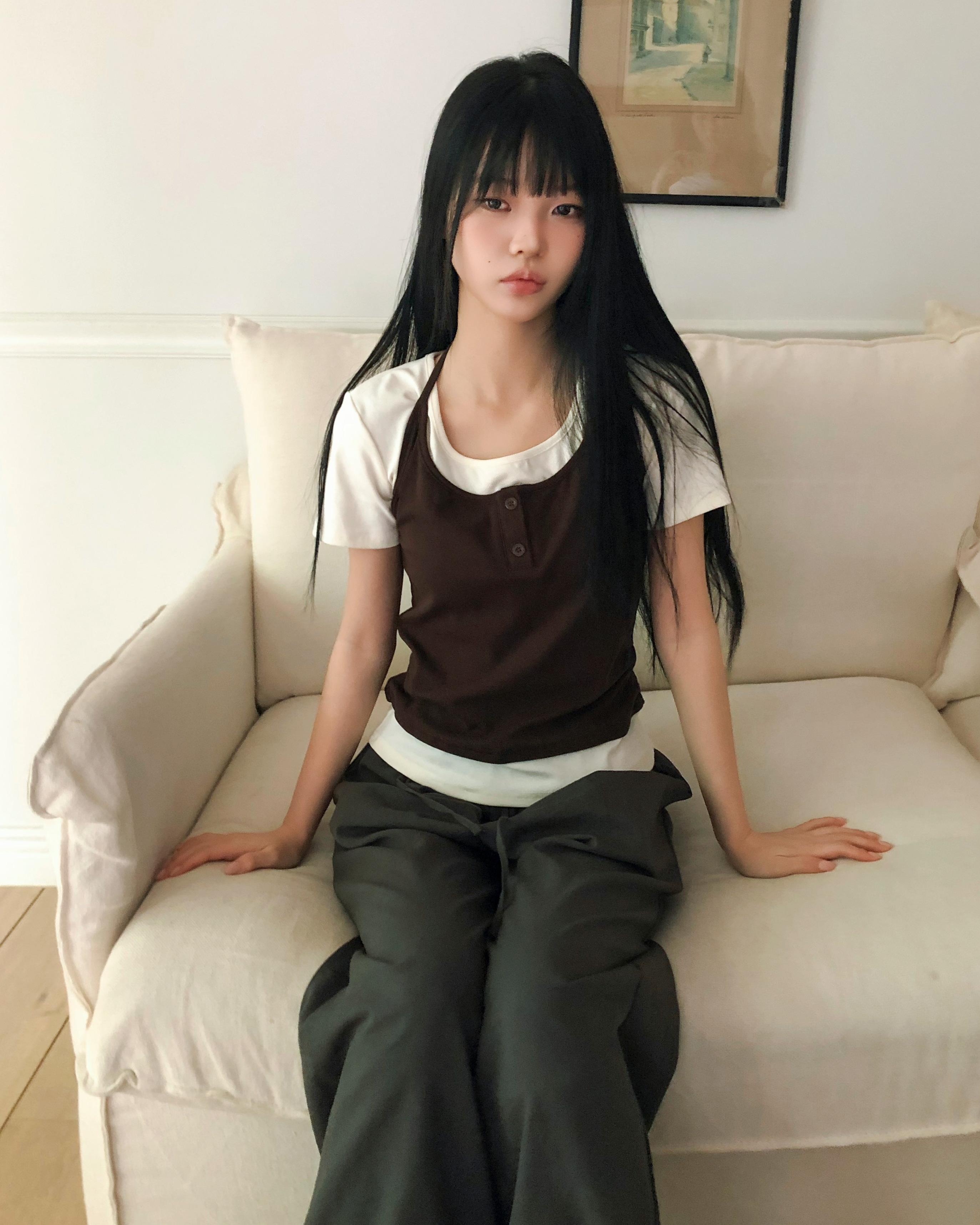 ホルターネック 半袖 Tシャツ