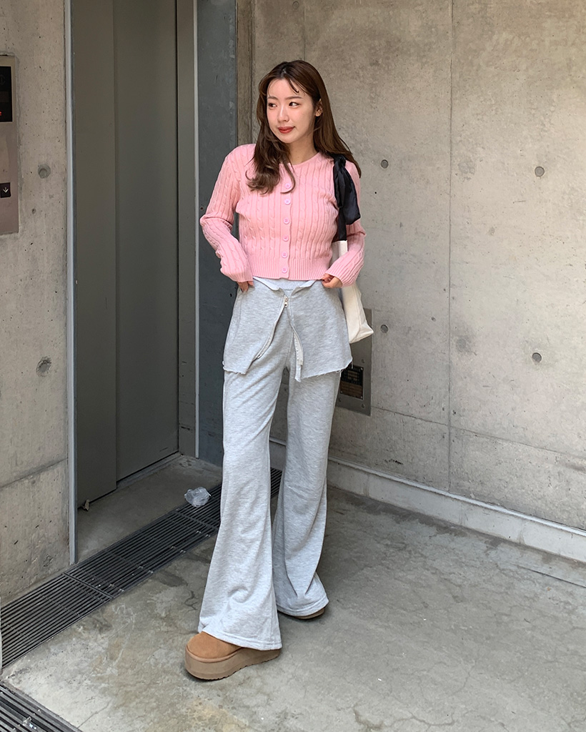 ジップスカートレイヤードスウェットパンツ | ファッション通販