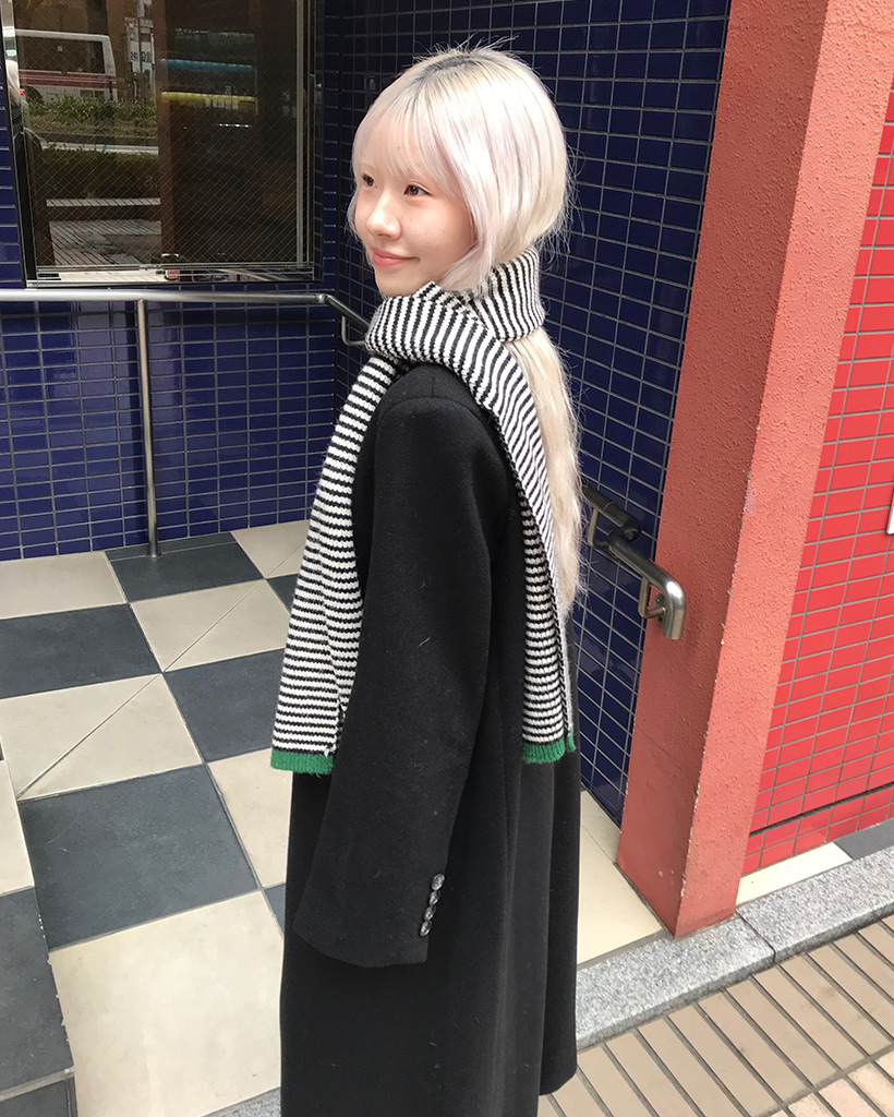 エッグボーダーニットマフラー