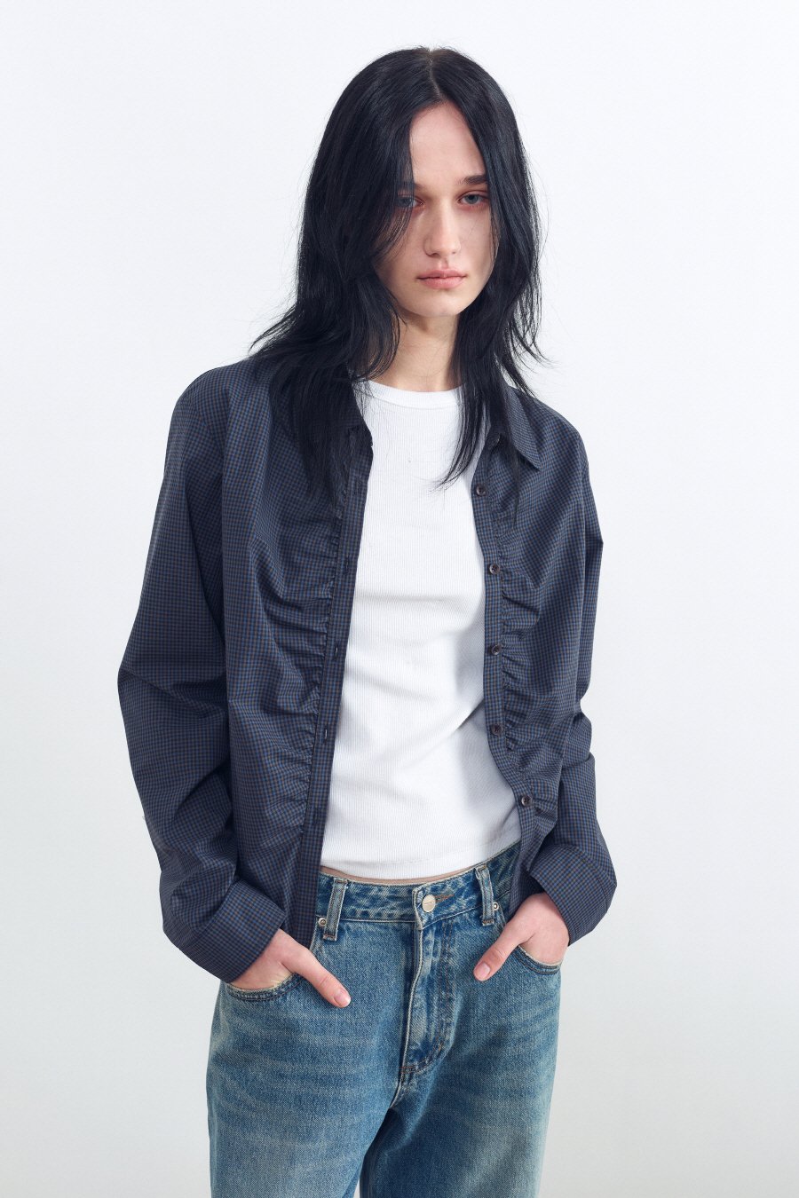 ●FLARE UP● Asymmetrical Biker ジャケット / FL-047 (3色) Asymmetrical Biker Jacket (FL-047_Charcoal) | ファッション