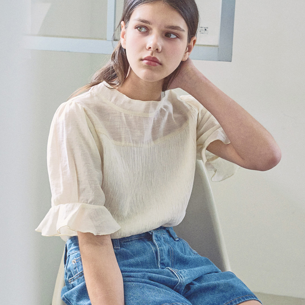 [3rd] Mixed layered blouse_2 Colors