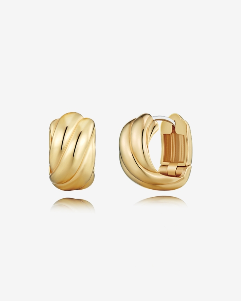 SELECTION. D BRASS EARRING-DNTCRR6294