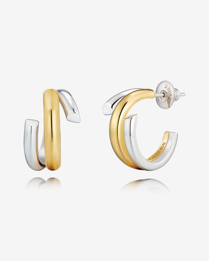SELECTION. D BRASS EARRING-DSSQDC8301