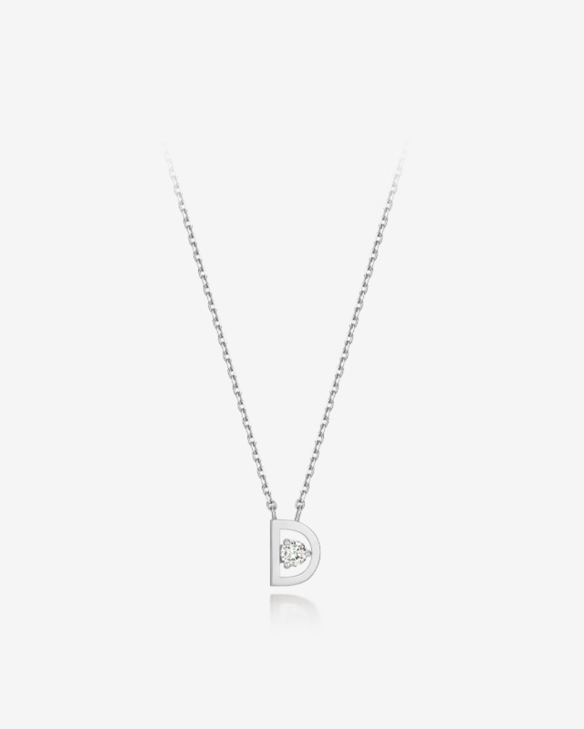 MISS. DOUX LAB DIAMOND SILVER NECKLACE-DBZJWZ3508