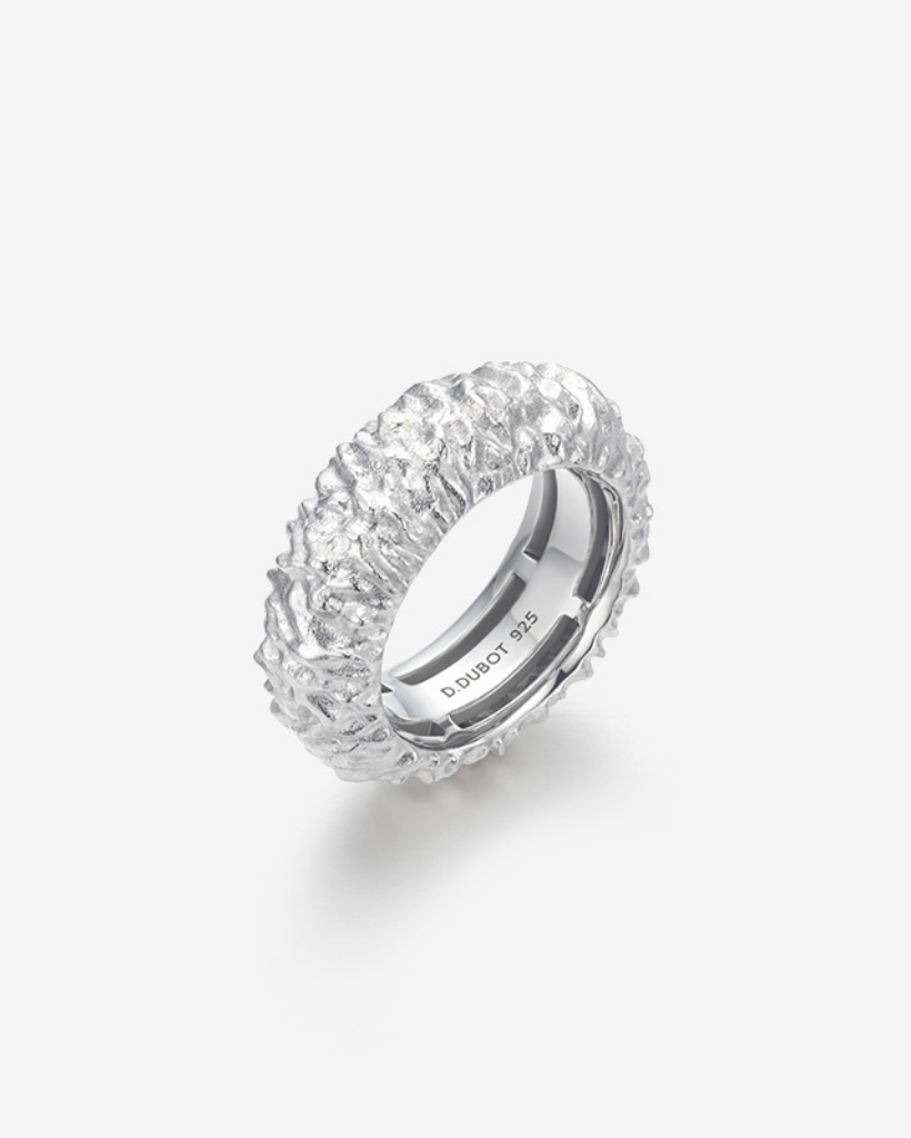 SENSUELLE RAW SILVER RING-DQPUTN8447