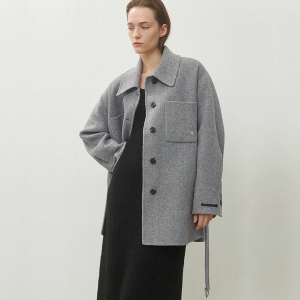 ALPACA WOOL SINGLE COAT GRAY | ファッション通販サイト NUGU