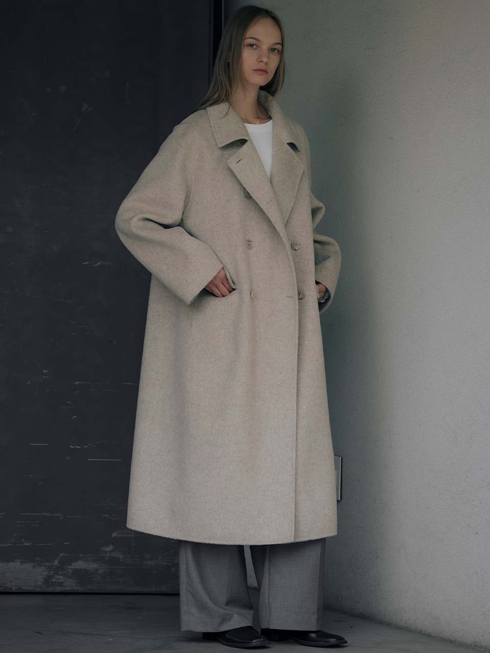 AtelierNain musinsa nugu ハーフウールコート アイボリー AtelierNain musinsa nugu ハーフウールコート アイボリー