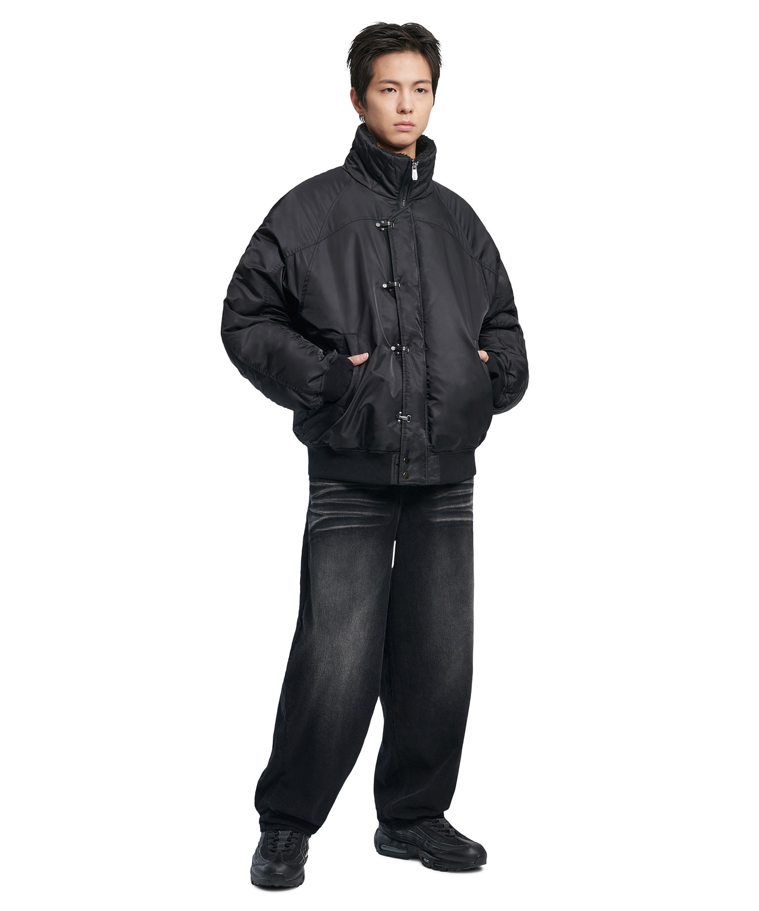 Mowalola ブラック ボンバージャケット 大きなロゴ サイズ1 Maison Margiela MA-1 ボンバージャケット M ブラック メゾン