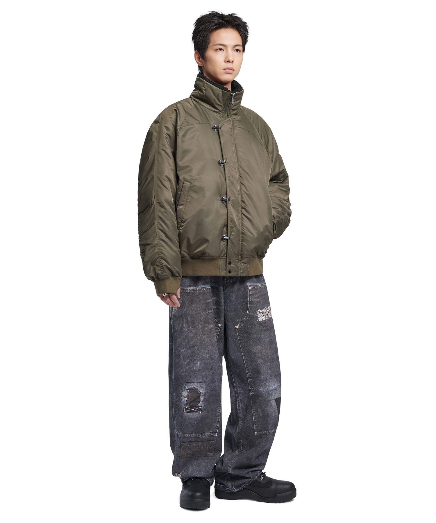 nugu klee カーゴボンバージャケット K.L BOMBER JACKET - KHAKI | ファッション通販サイト NUGU