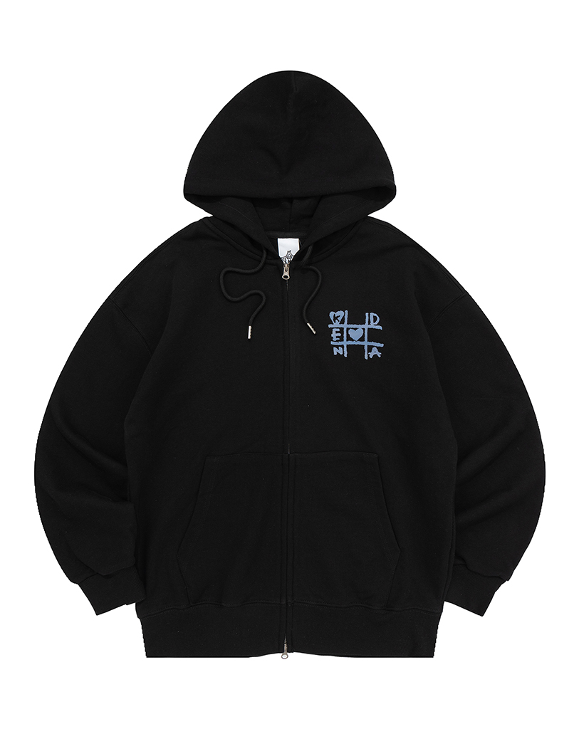 TIC-TAC-TOE HOOD ZIP-UP (BLACK) | ファッション通販サイト NUGU