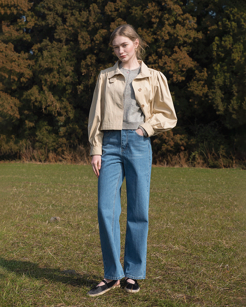 Influencer pick] Hugo Two Tuck Straight Denim Pants_Blue